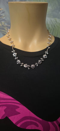 Blumen Halskette mit Strass