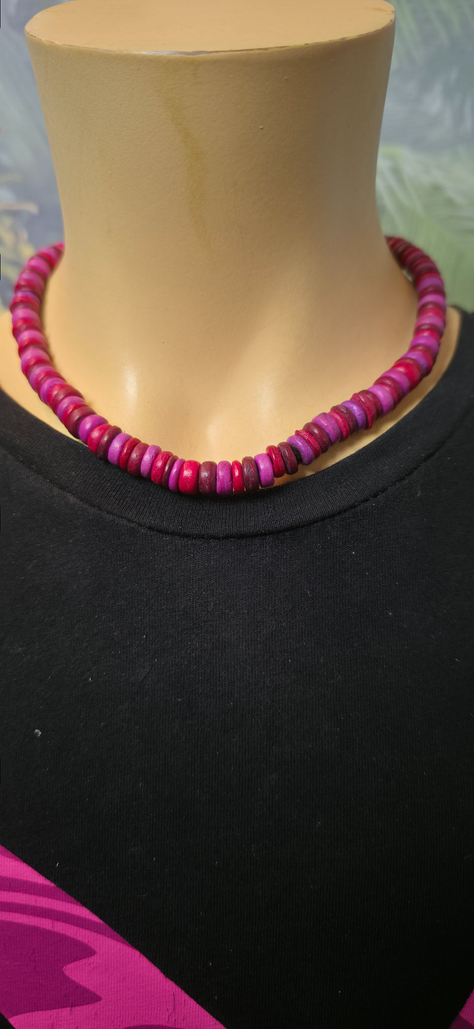 Pink Perlenhalskette Farbverlauf – modern & auffällig
