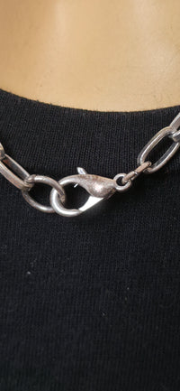 Statement Halskette Grün & Weiß mit Ringen – moderner Trend Schmuck