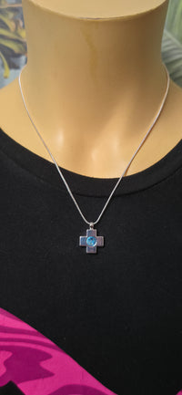 Mehrreihige Perlen Halskette Blau & Silber – Layering Look Statement Schmuck