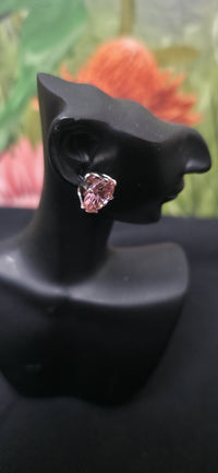 Rosa Strass Ohrstecker – Funkelnde Statement Ohrringe elegant