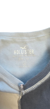 Holister Damen T-Shirt Blau, Weiß