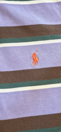 Polo Ralph Lauren Polo Shirt gestreift Lila, Grün, Weiß, Braun