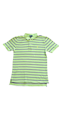 Ralph Lauren Polo Shirt gestreift Grün, Weiß, Schwart