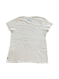 Levis T-Shirt in Weiß Logo mit Rosa/lila und Blauen Streifen